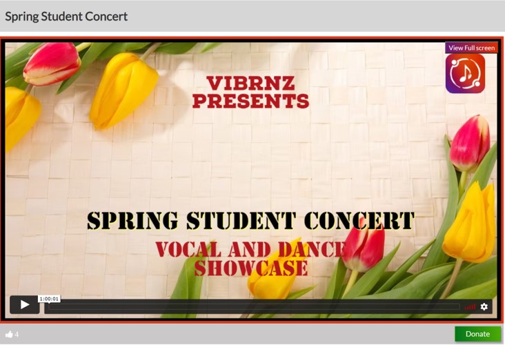 Streaming link for Student Recital